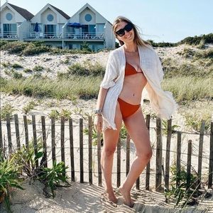 ZAFUL Women Two Piece Rust Brown String Bikini Swimsuit